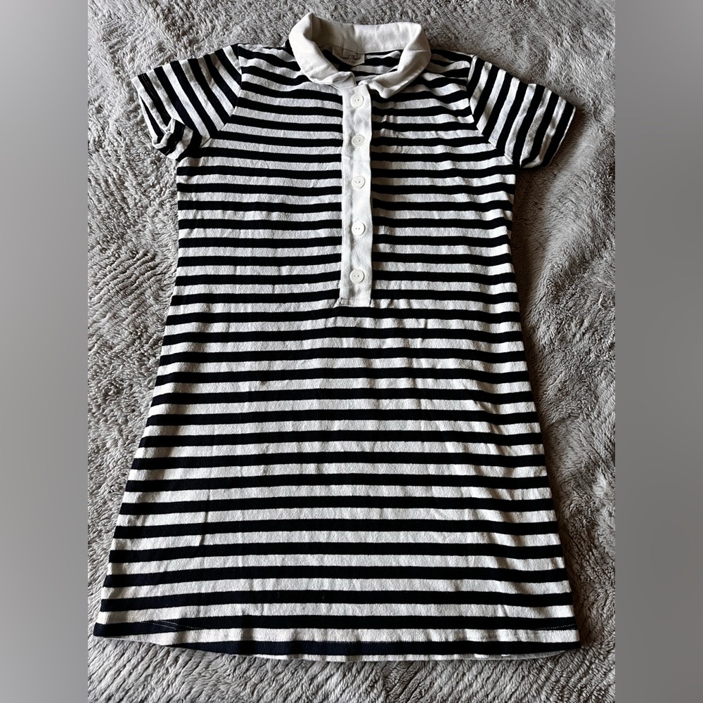 Universal Thread Navy and White Striped Button-Front Tee